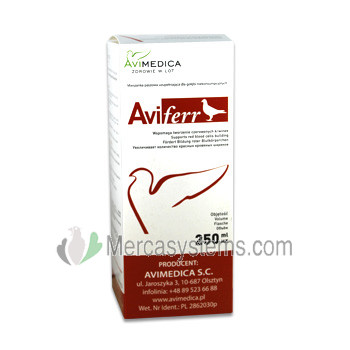AviMedica AviFerr 250 ml, (Multivitamínico + hierro). Para palomas y pájaros.