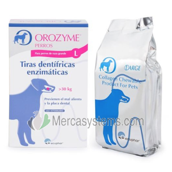 Ecuphar Orozyme Tiras “L” , 7 tiras (para prevenir la formación de la placa dental). Para perros.