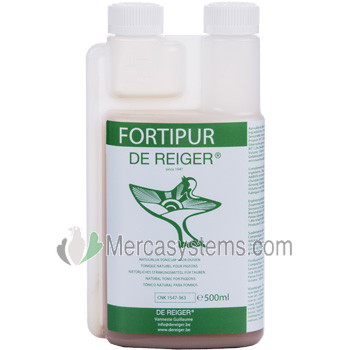 De Reiger Fortipur Plus 1 litro (estimula la vitalidad y purifica el organismo). Para Palomas y Pájaros