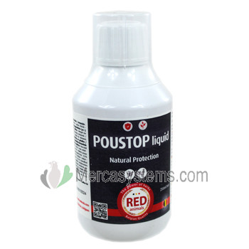 The Red Animals Poustop Liquid 250ml (extractos de plantas que dan buen olor y protegen la piel de parásitos externos) Para palomas
