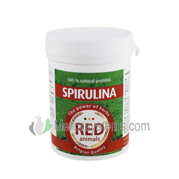 The Red Pigeon Espirulina 80 gr, (con un contenido proteico superior al 55%). 