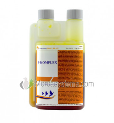 Tollisan B-Komplex 250ml, (complejo vitamínico, soluble en agua, a base de vitaminas del grupo B)