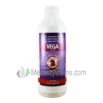 Vitaminas para palomas y pájaros: The Red Pigeon Vega 500 ml, (vitaminas, aminoácidos, electrolitos). 