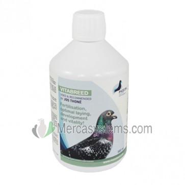 PHP Vitabreed 500ml, (Vitaminas de calidad para una cría perfecta) Para palomas y pájaros